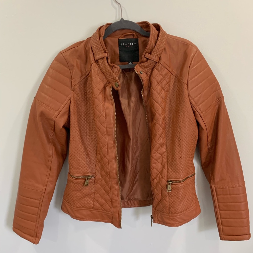 Therapy faux leather jacket
